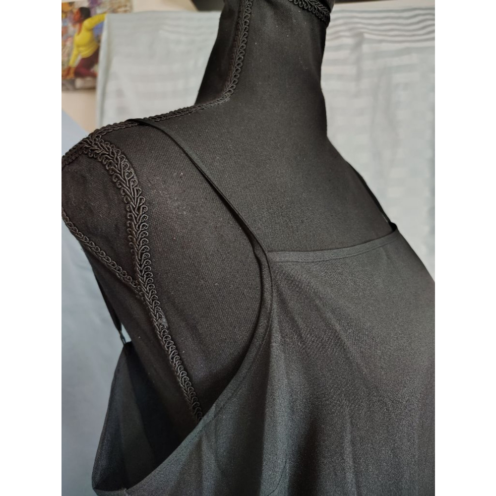 WHO WHAT WEAR Rouched Black Mini Dress L - Picture 6 of 11